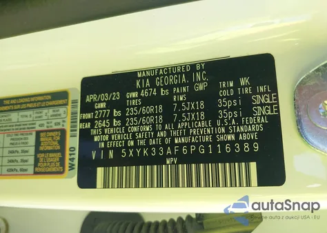 2023 Kia Sportage Ex из США, поврежденный, VIN 5XYK33AF6PG116389